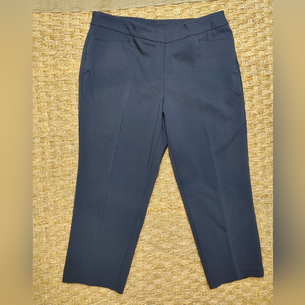 INVESTMENTS CROP DRESS PANTS, NAVY 12